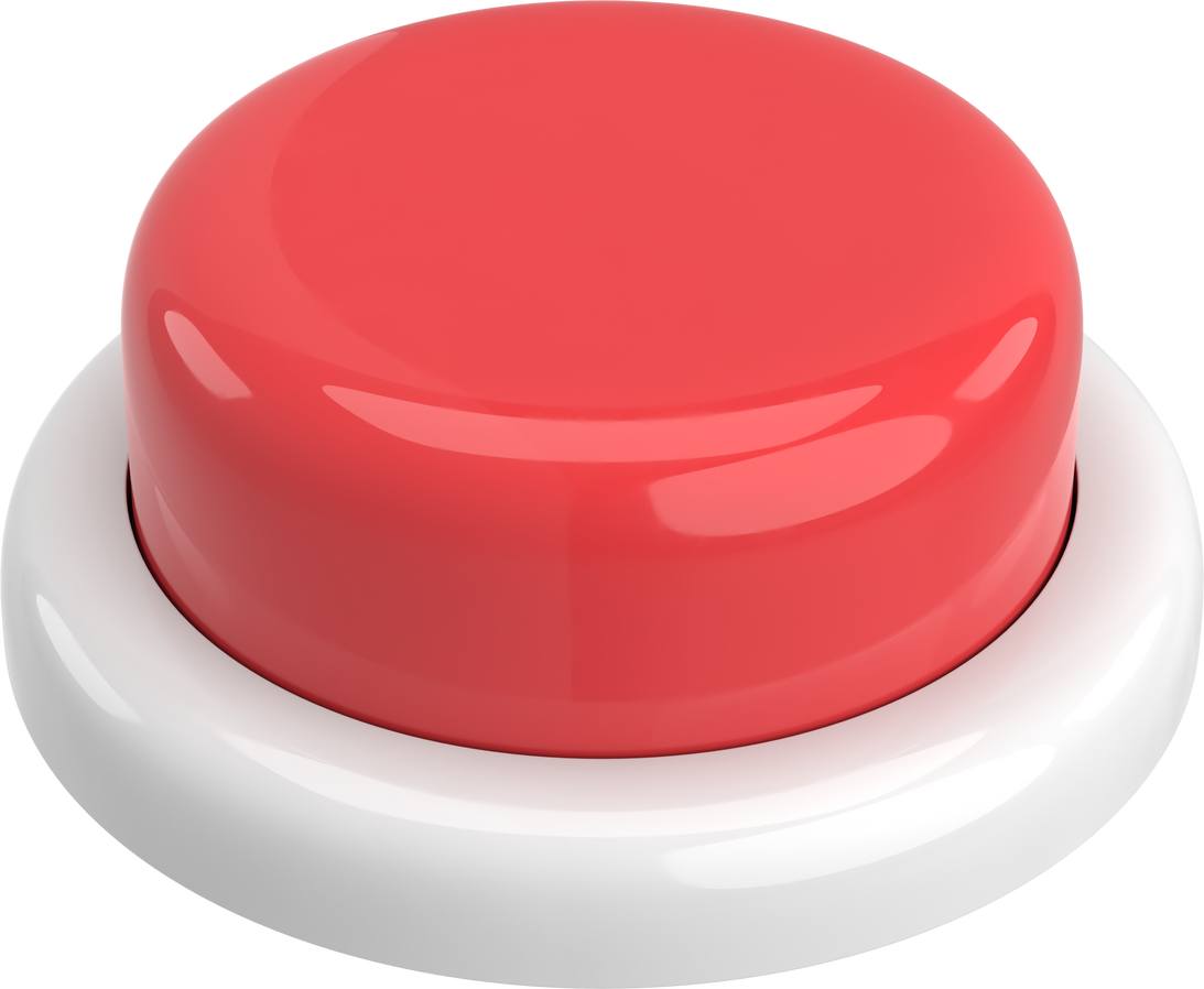 Push button. 3D button. 3D illustration.